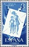 Spain 1956 Pro Hungarian Children 3 Ptas Blue Edifil 1205. España 1956 1205. Uploaded by susofe